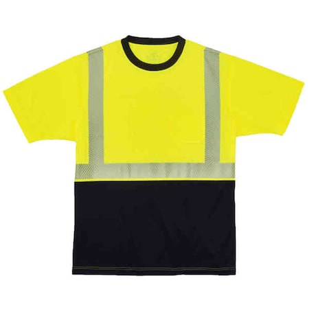 8280BK L Lime Type R Class 2 Black Front Performance T-Shirt